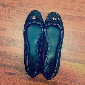 Tory Burch Black Flats